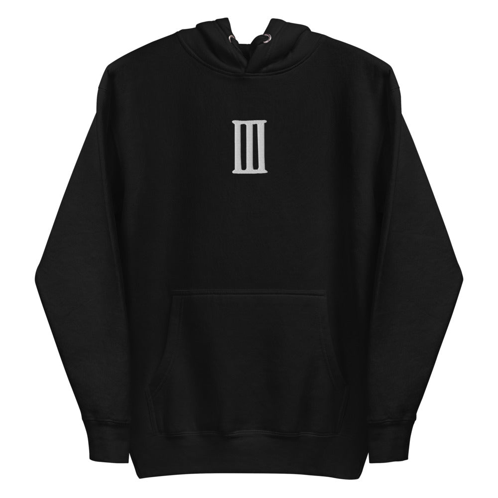 Third | Embroidered Hoodie (Black) – THIRD Third | Embroidered Hoodie (Black) – THIRD